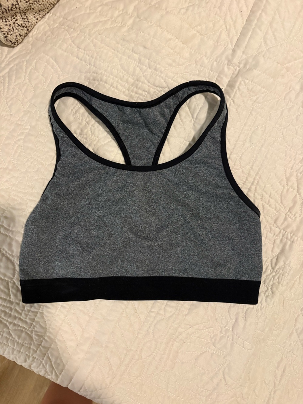 Gray Racerback Sports Bra - Old Navy